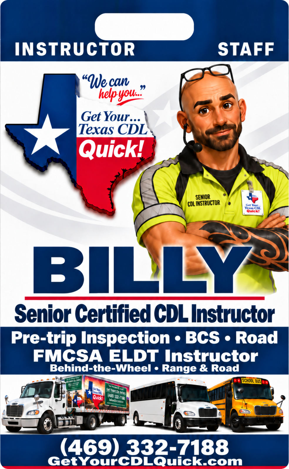 Billy — Get Your Texas CDL Quick staff badge