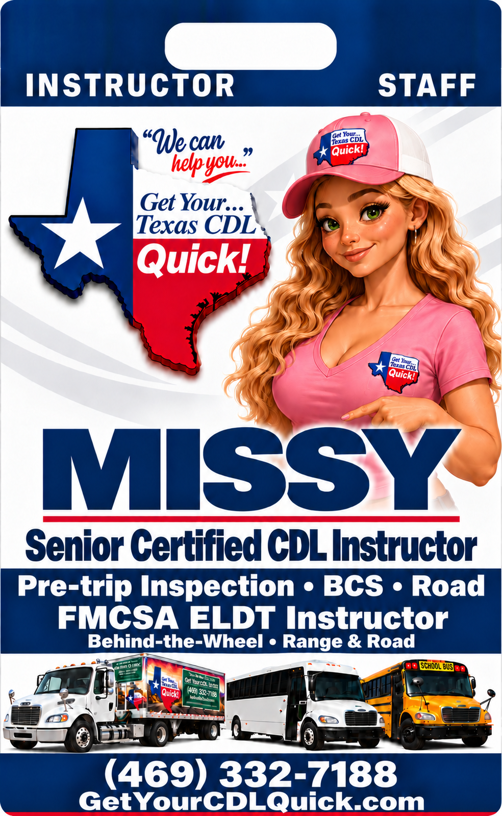 Missy — Get Your Texas CDL Quick staff badge
